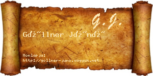Göllner Júnó névjegykártya